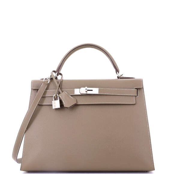Hermes Handbags - Hermes Kelly Handbag Grey Epsom With #186295H19B